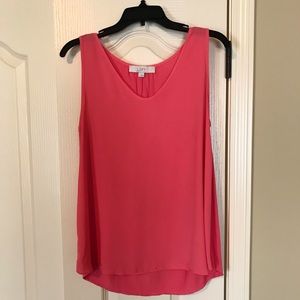 Pink sleeveless blouse fits M/L